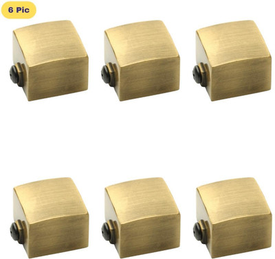ZAPEX Gold Rod Rail Bracket, Curtain Knobs Metal(Pack of 6)