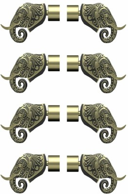 Spotbia Gold Rod Rail Bracket, Curtain Knobs Metal(Pack of 8)