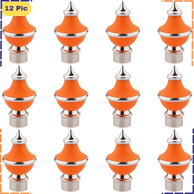 ZAPEX Orange Rod Rail Bracket, Curtain Knobs Metal(Pack of 12)