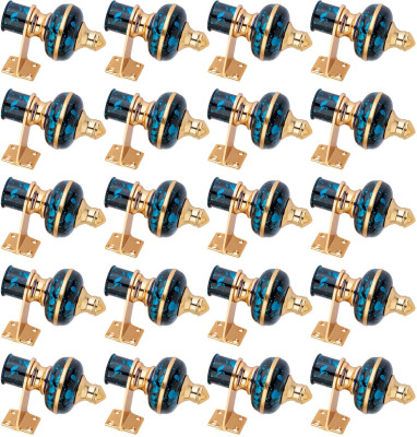 Ghazian Blue, Black, Gold Curtain Knobs, Rod Rail Bracket Metal(Pack of 20)
