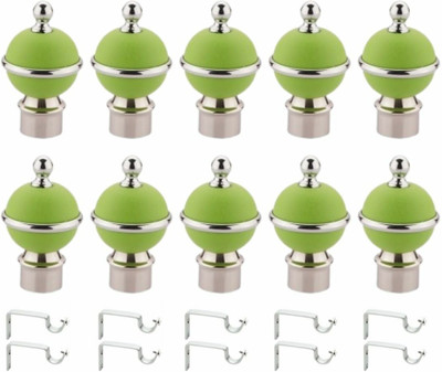Inkart Green Rod Rail Bracket, Curtain Knobs Metal(Pack of 20)