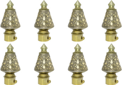 RKOING Gold Curtain Knobs, Rod Rail Bracket Metal(Pack of 8)