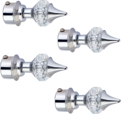 HANDOCK White Curtain Knobs Metal(Pack of 2)