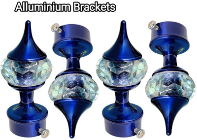 Subhan Dark Blue Curtain Knobs Metal(Pack of 4)
