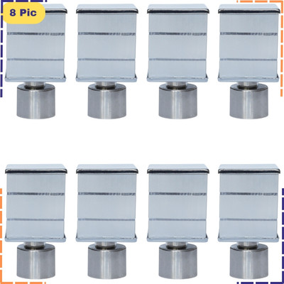 ZAPEX Silver Curtain Knobs, Rod Rail Bracket Metal(Pack of 8)