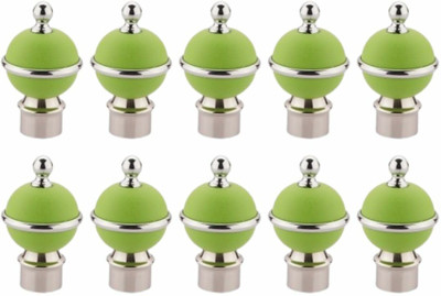 Inkart Green Rod Rail Bracket, Curtain Knobs Metal(Pack of 10)