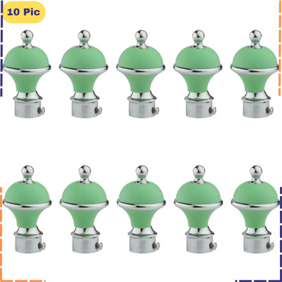 ZAPEX Green Rod Rail Bracket, Curtain Knobs Metal(Pack of 10)
