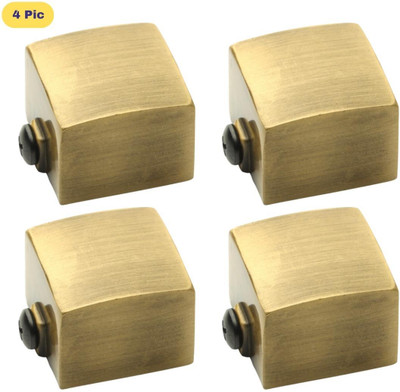 ZAPEX Gold Rod Rail Bracket, Curtain Knobs Metal(Pack of 4)
