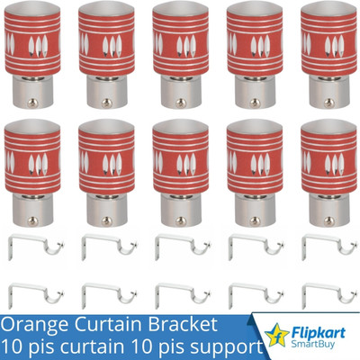 Flipkart SmartBuy Red Curtain Knobs, Rod Rail Bracket Metal(Pack of 10)
