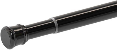 HomeCloud Black Curtain Rods Metal(Pack of 1)