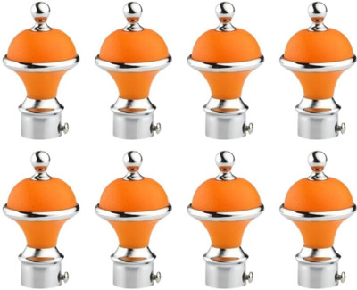 ZAPEX Orange Rod Rail Bracket, Curtain Knobs Metal(Pack of 8)