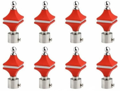 picamax Red Tassels, Rod Rail Bracket, Curtain Knobs, Trimming, Rod Rail Bracket Metal(Pack of 8)