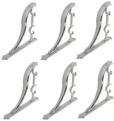 Ebenezer Silver Rod Rail Bracket Metal(Pack of 6)