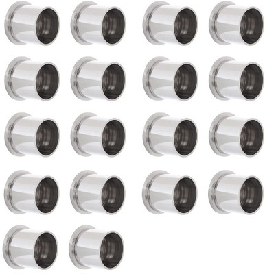 LEEZEN Architectural Hardware Silver Curtain Rods, Rod Rail Bracket, Curtain Hooks, Curtain Knobs Metal(Pack of 18)