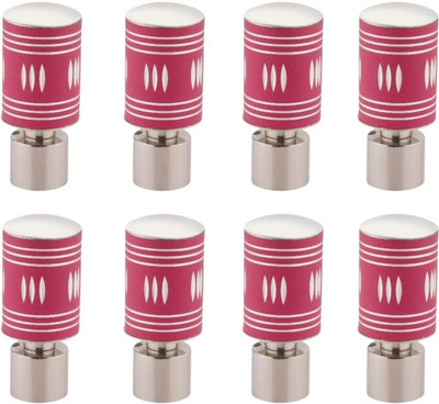 METZO Pink Rod Rail Bracket, Curtain Knobs Metal(Pack of 8)