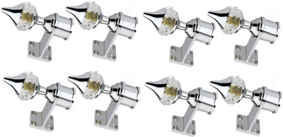 GHAR DWAR Silver Curtain Hooks, Curtain Knobs, Rod Rail Bracket Metal(Pack of 4)