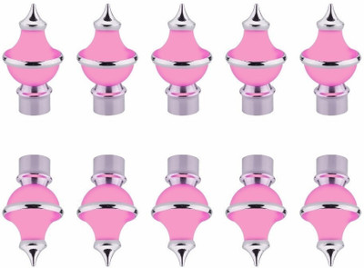 VJD Store Pink Rod Rail Bracket, Curtain Knobs Metal(Pack of 10)
