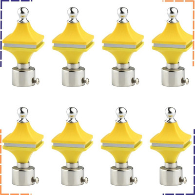 ZAPEX Yellow Rod Rail Bracket, Curtain Knobs Metal(Pack of 8)