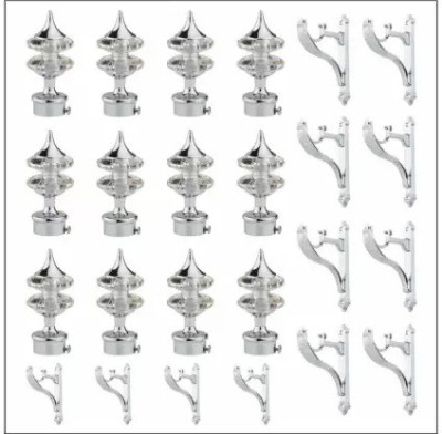 Ebenezer Silver Curtain Knobs Metal(Pack of 12)