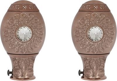 Inkart Brown Curtain Knobs, Rod Rail Bracket Metal(Pack of 2)