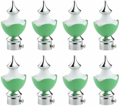 RKOING Green Rod Rail Bracket, Curtain Knobs Metal(Pack of 8)