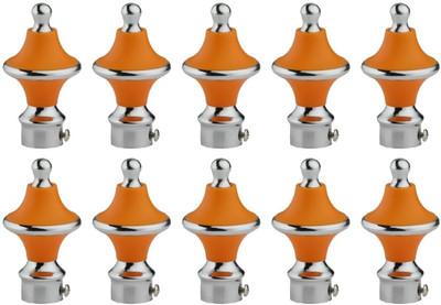 METZO Orange Rod Rail Bracket, Curtain Knobs Metal(Pack of 10)