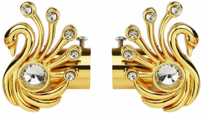 Inkart Gold Rod Rail Bracket Metal(Pack of 2)