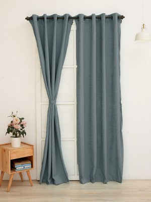 Ariana 152 cm (5 ft) Polyester Semi Transparent Window Curtain Single Curtain(Solid, Grey)