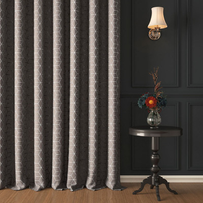 Story@home 152 cm (5 ft) Polyester Blackout Window Curtain Single Curtain(Printed, Grey)