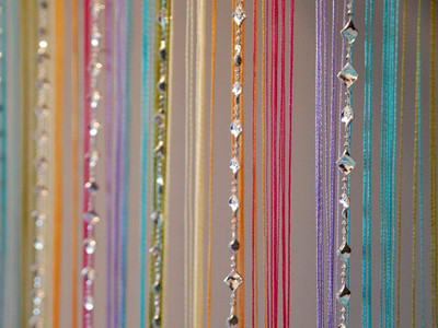 ELEGONNA 213.36 cm (7 ft) Window Polyester Semi Transparent Curtain Single Curtain(Multicolor, Solid)