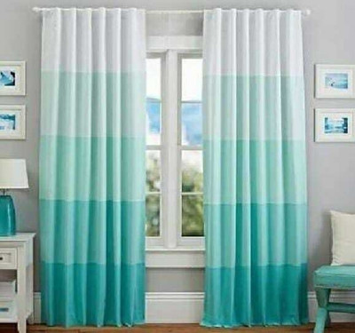 GRIZNA 154 cm (5 ft) Window Polyester Room Darkening Curtain (Pack Of 2)(Multicolor43, 3D Printed)
