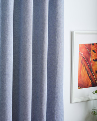 KITESCREATION 152 cm (5 ft) Cotton Semi Transparent Window Curtain Single Curtain(Plain, Multicolor)