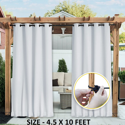 Duronet 304.8 cm (10 ft) Long Door PVC Blackout Curtain (Pack Of 2)(Multicolor, Solid)