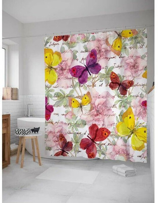 RD 274 cm (9 ft) Long Door Polyester Room Darkening Curtain (Pack Of 2)(Multicolor, 3D Printed)