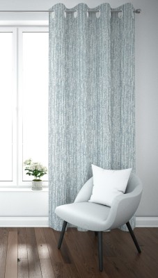 Kanodia Poly Fab 213 cm (7 ft) Polyester Room Darkening Door Curtain Single Curtain(Printed, Light Grey)