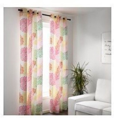 p23 154 cm (5 ft) Polyester Room Darkening Window Curtain (Pack Of 2)(Geometric, Multicolor)