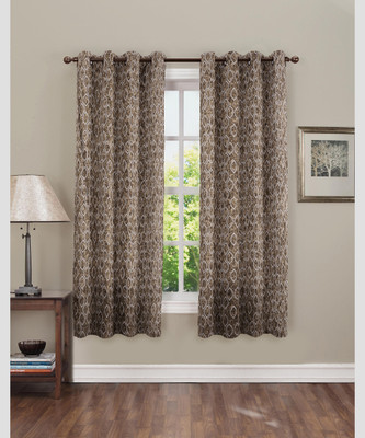 Flipkart SmartBuy 152 cm (5 ft) Window Polyester Semi Transparent Curtain (Pack Of 2)(Muticolor 97, Printed)