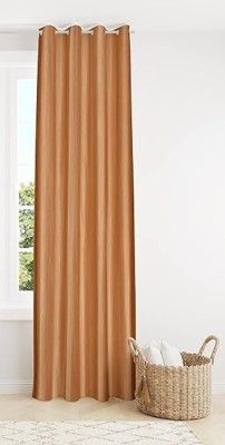 Domesfab 274.32 cm (9 ft) Polyester Semi Transparent Long Door Curtain Single Curtain(Plain, Cream)