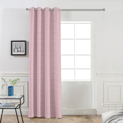 Divine Casa 214 cm (7 ft) Door Polyester Blackout Curtain Single Curtain(RosyBrown, Solid)