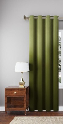 Dashing Fabrics 304.8 cm (10 ft) Velvet Blackout Long Door Curtain Single Curtain(Solid, Green)