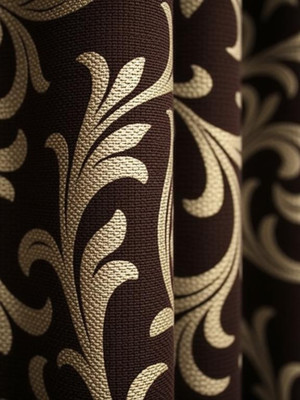 STAMEN 153 cm (5ft) Window Curtain(Brown)