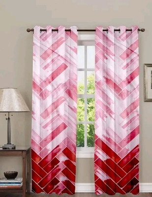 Shivay decor 154 cm (5 ft) Window Polyester Room Darkening Curtain Single Curtain(White, Geometric)