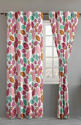 KANHA HOME DECOR 154 cm (5 ft) Window Polyester Room Darkening Curtain Single Curtain(Yellow, Self Design)