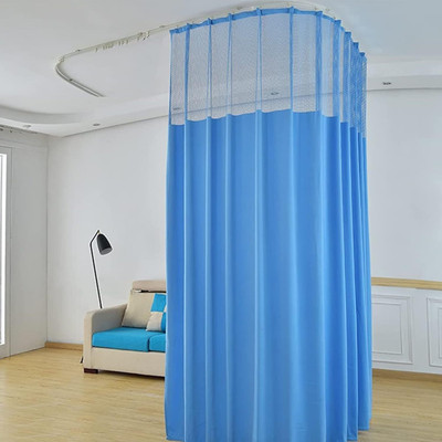 Casanest 213 cm (7 ft) Polyester Semi Transparent Door Curtain Single Curtain(Striped, Blue)