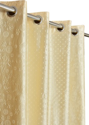 Fab Castle 153 cm (5 ft) Polyester Semi Transparent Window Curtain (Pack Of 2)(Solid, Cream)
