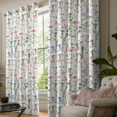 p23 154 cm (5 ft) Polyester Room Darkening Window Curtain Single Curtain(Floral, Multicolor)