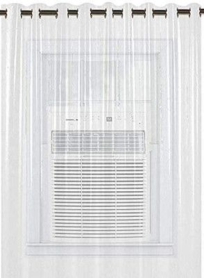 DEEPCREATIONS 210 cm (7 ft) PVC Transparent Window Curtain Single Curtain(Solid, White)