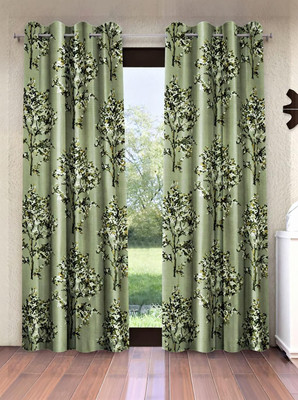 SVHM 152 cm (5ft) Window Curtain(Green)