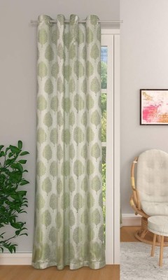 Freshfromloom 274 cm (9 ft) Polyester Room Darkening Long Door Curtain Single Curtain(Abstract, Green)