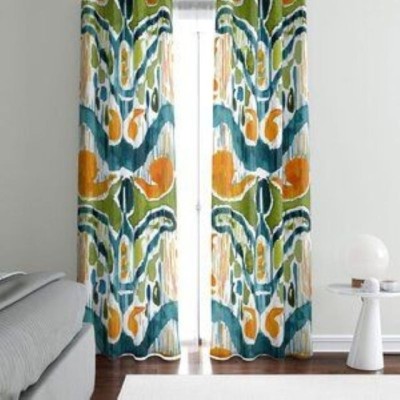 V21 274 cm (9 ft) Polyester Room Darkening Long Door Curtain (Pack Of 2)(Printed, Multicolor)